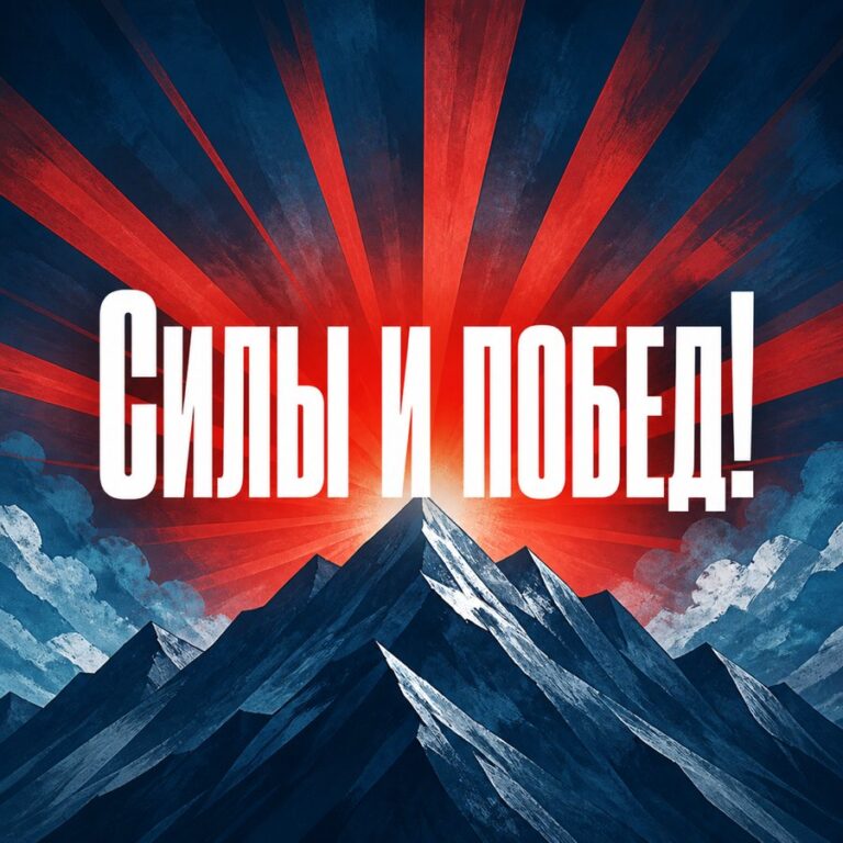 Силы и побед! - листівка з привітанням мужчине