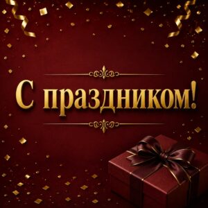 С праздником! - листівка з привітанням мужчине