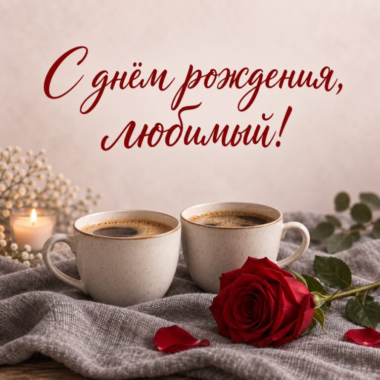С днём рождения, любимый! - открытка с поздравлением мужу