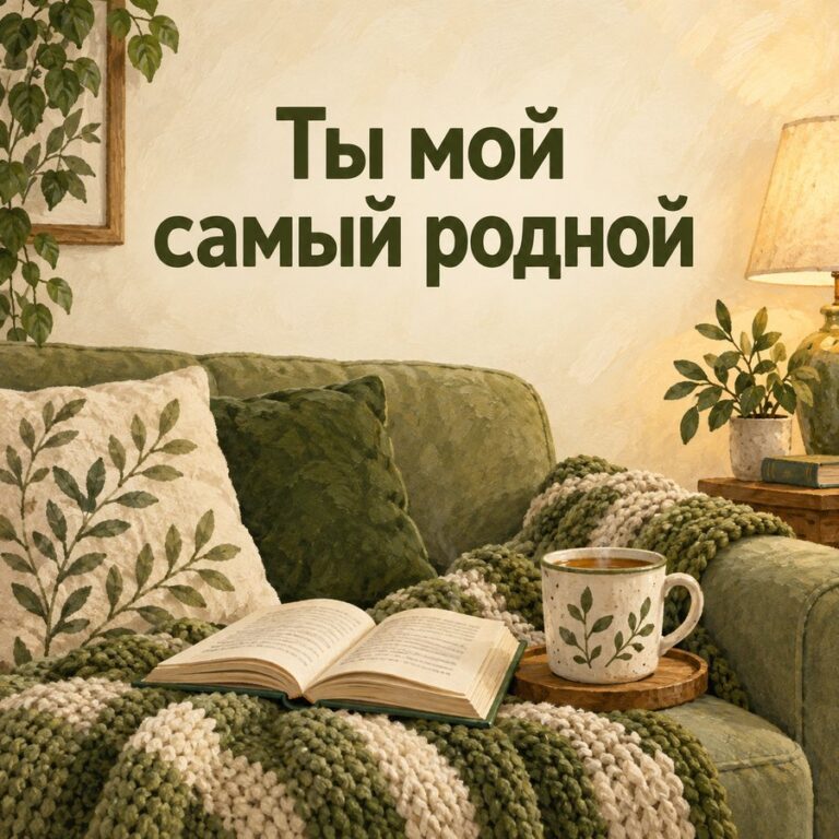 Ты мой самый родной - открытка с поздравлением мужу