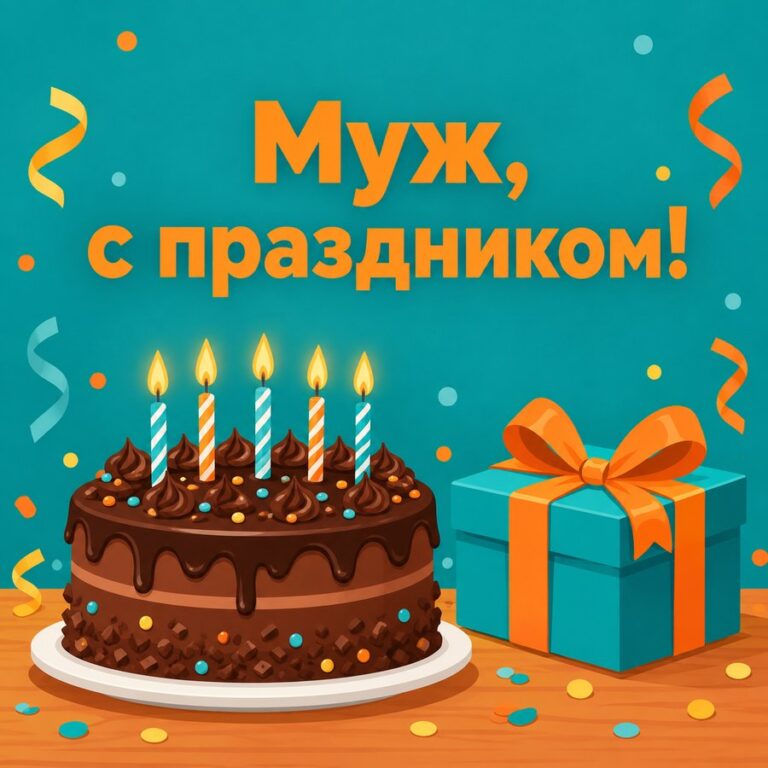Муж, с праздником! - открытка с поздравлением мужу