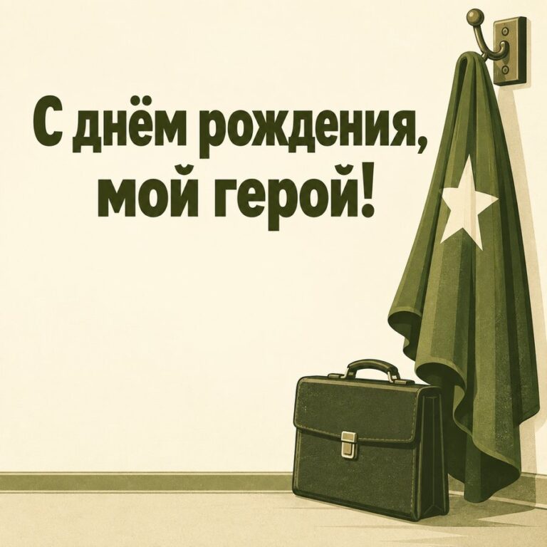 С днём рождения, мой герой! - открытка с поздравлением мужу