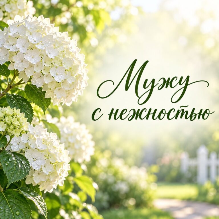 Мужу с нежностью - открытка с поздравлением мужу