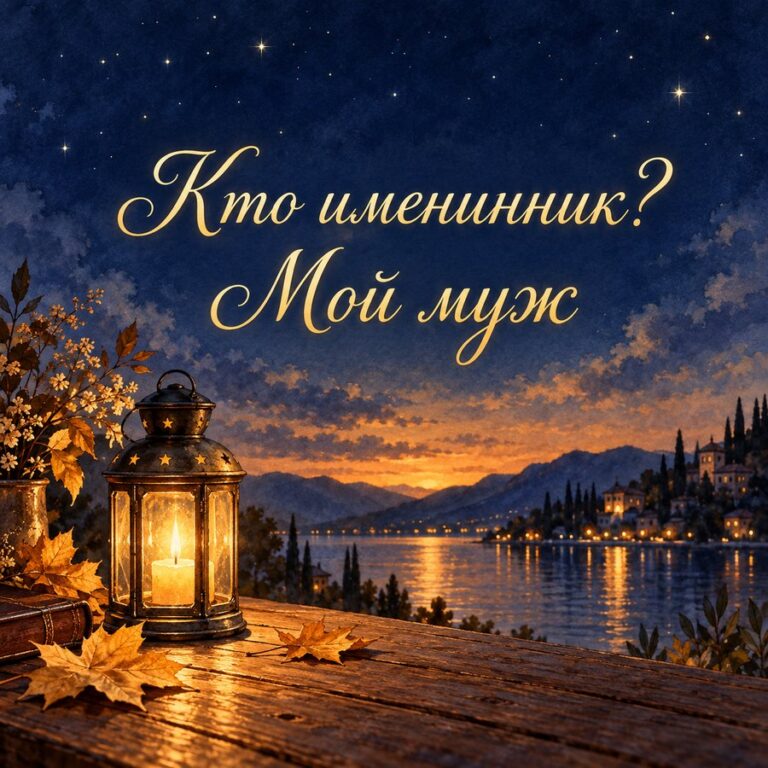 Кто именинник? Мой муж - открытка с поздравлением мужу