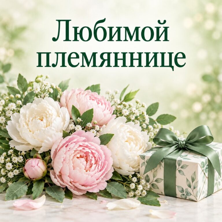 Любимой племяннице - открытка с поздравлением племяннице