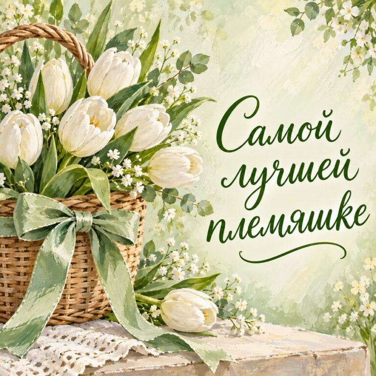 Самой лучшей племяшке - открытка с поздравлением племяннице