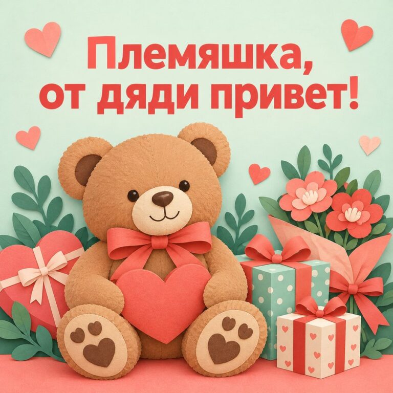 Племяшка, от дяди привет! - открытка с поздравлением племяннице