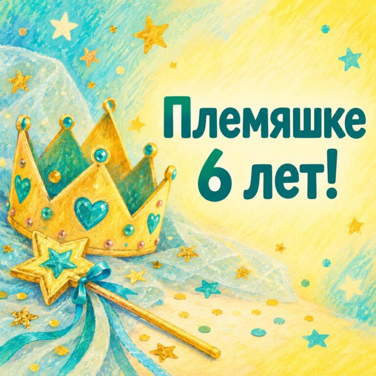 Племяшке 6 лет! - открытка с поздравлением племяннице