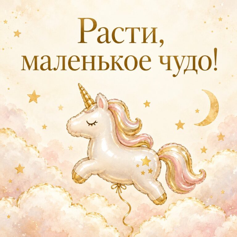 Расти, маленькое чудо! - открытка с поздравлением племяннице
