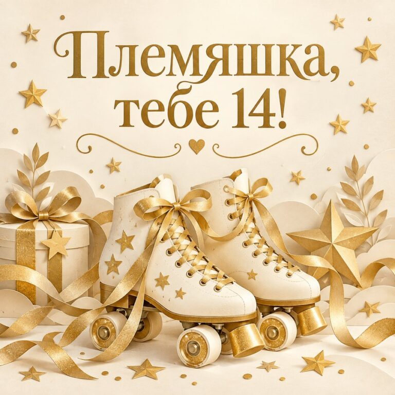 Племяшка, тебе 14! - открытка с поздравлением племяннице
