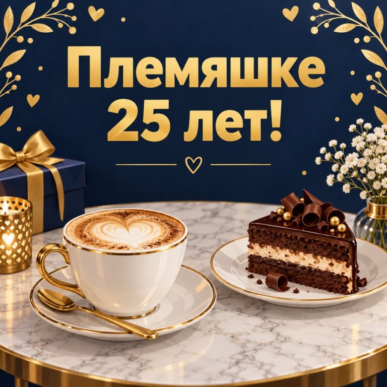 Племяшке 25 лет! - открытка с поздравлением племяннице