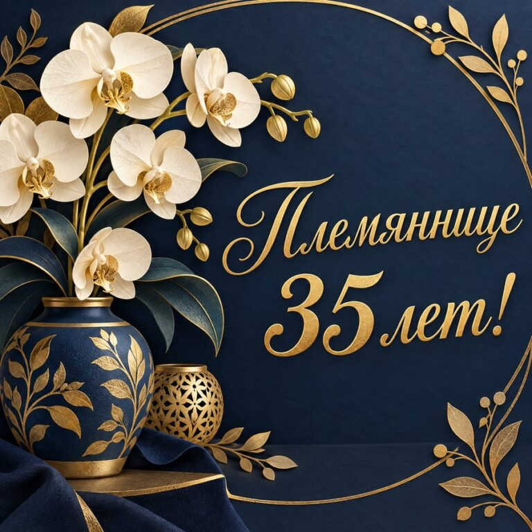 Племяннице 35 лет! - открытка с поздравлением племяннице
