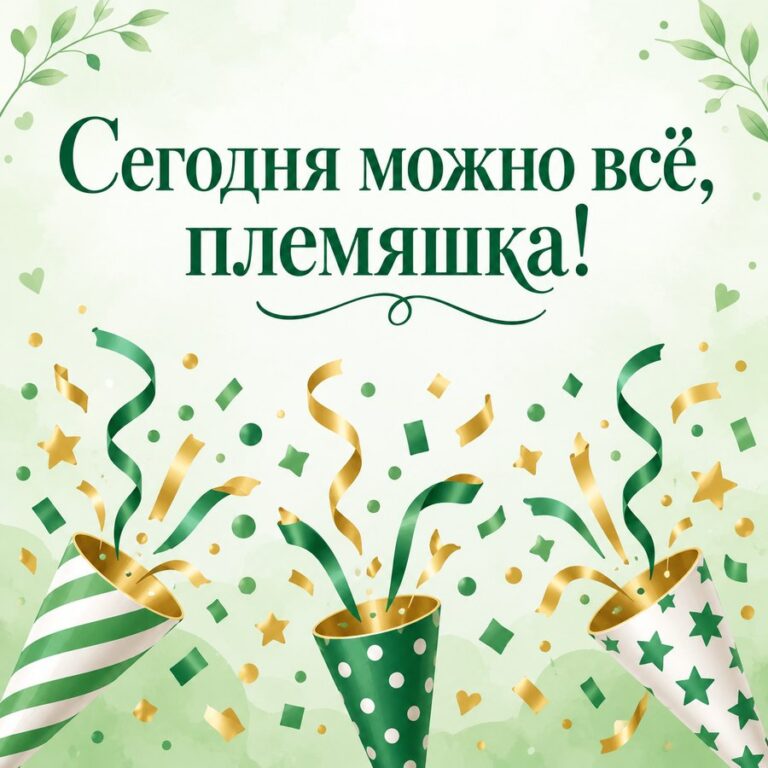 Сегодня можно всё, племяшка! - открытка с поздравлением племяннице