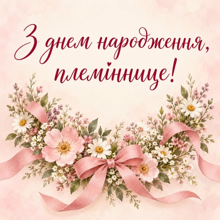 З днем народження, племіннице! - открытка с поздравлением племяннице