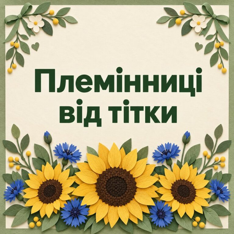 Племінниці від тітки - открытка с поздравлением племяннице