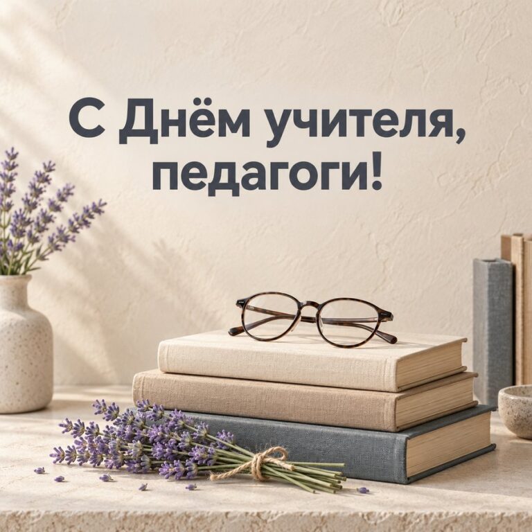 С Днём учителя, педагоги! - открытка с поздравлением с Днём учителя