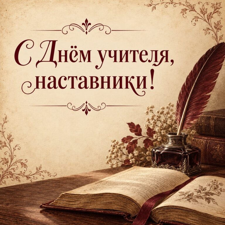 С Днём учителя, наставники! - открытка с поздравлением с Днём учителя