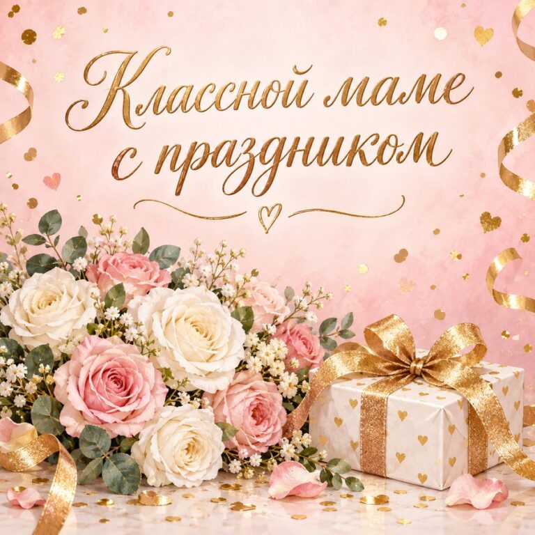 Классной маме с праздником - открытка с поздравлением с Днём учителя