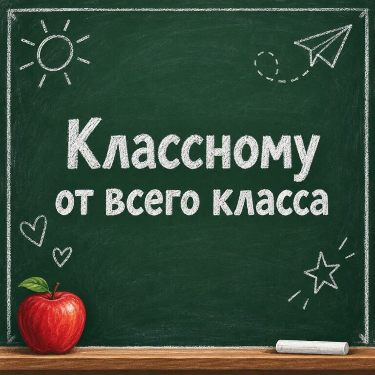 Классному от всего класса - открытка с поздравлением с Днём учителя