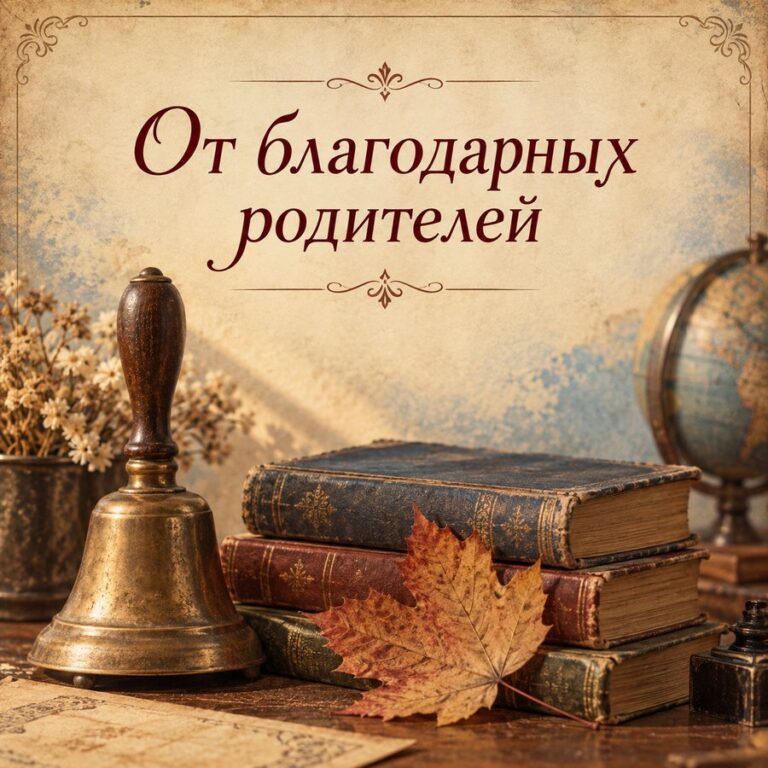 От благодарных родителей - открытка с поздравлением с Днём учителя