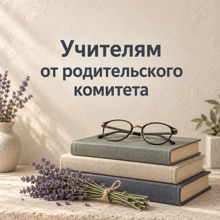 Учителям от родительского комитета - открытка с поздравлением с Днём учителя