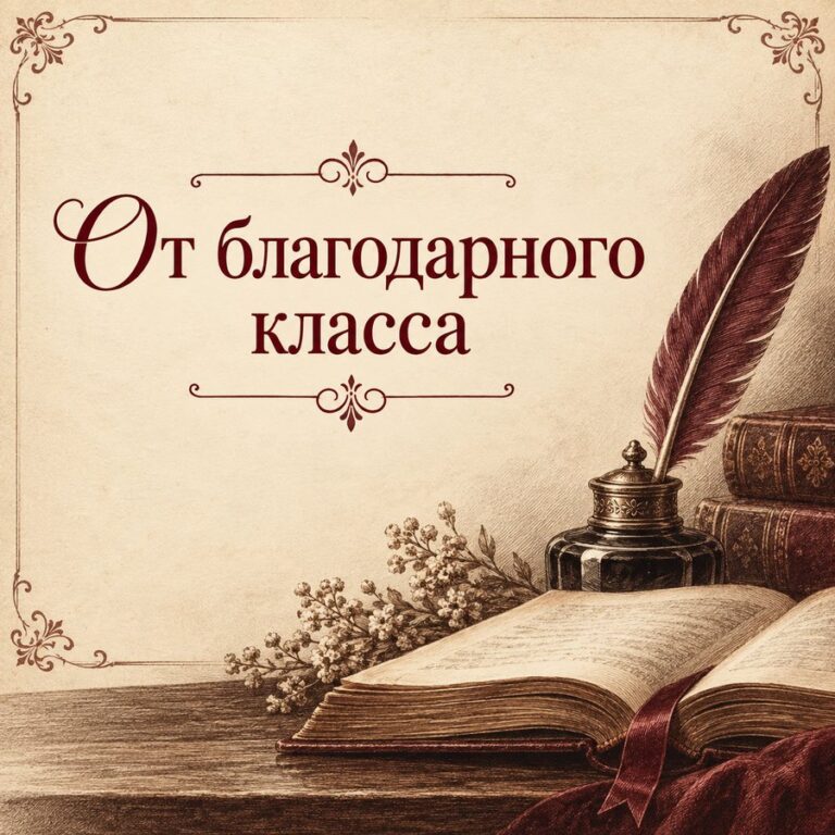 От благодарного класса - открытка с поздравлением с Днём учителя