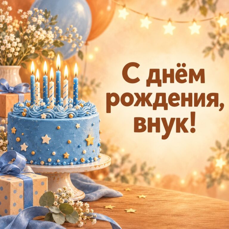 С днём рождения, внук! - открытка с поздравлением внуку