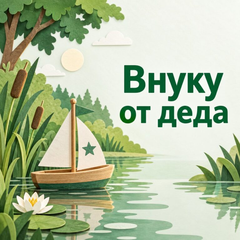 Внуку от деда - открытка с поздравлением внуку
