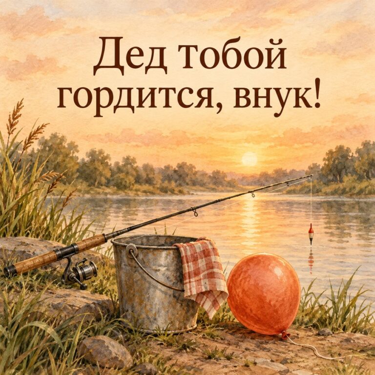 Дед тобой гордится, внук! - открытка с поздравлением внуку