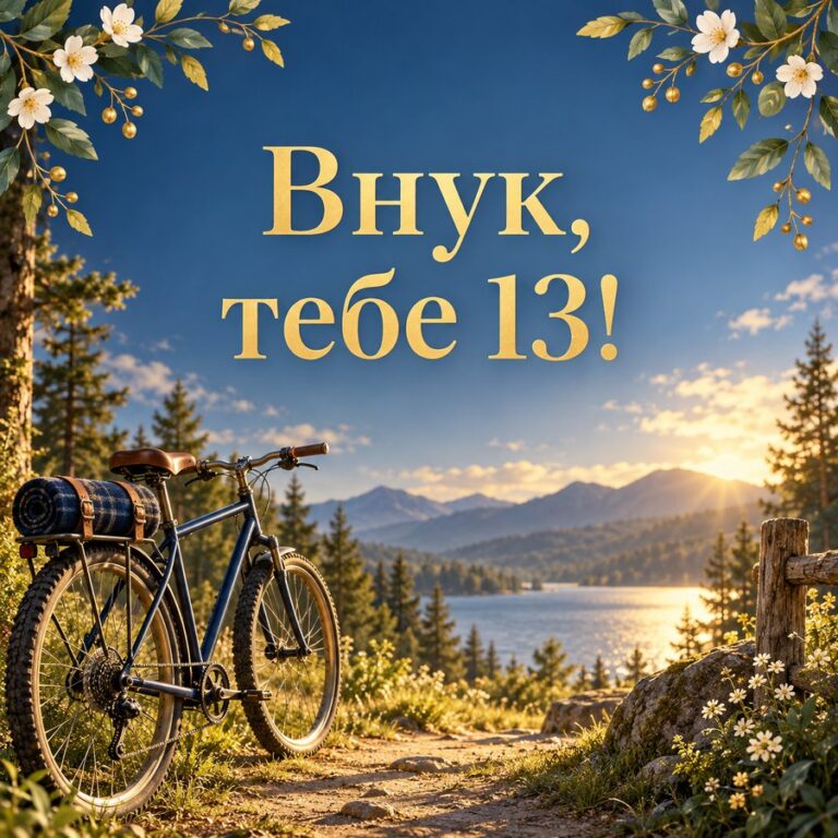 Внук, тебе 13! - открытка с поздравлением внуку