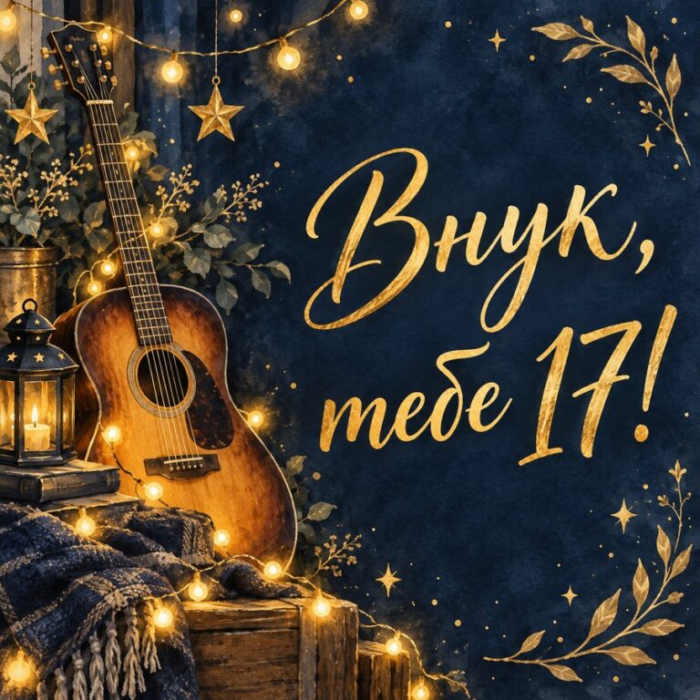 Внук, тебе 17! - открытка с поздравлением внуку