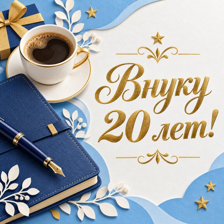 Внуку 20 лет! - открытка с поздравлением внуку