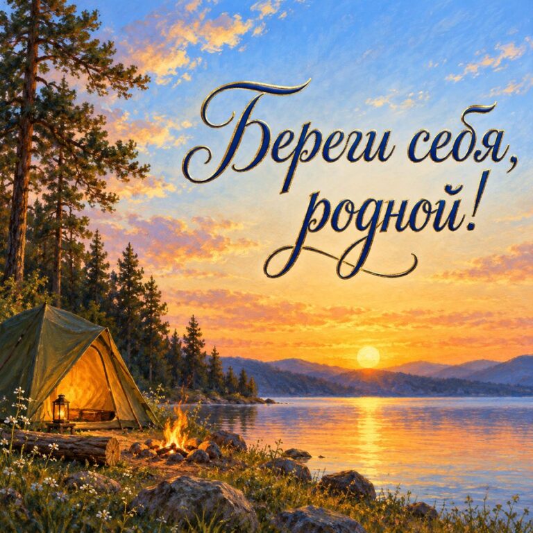 Береги себя, родной! - открытка с поздравлением внуку