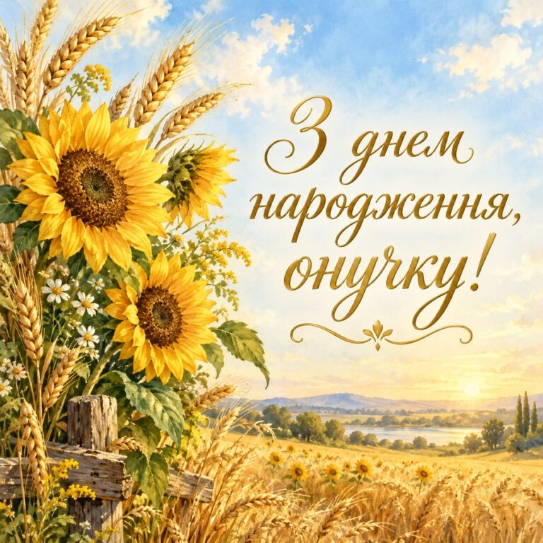 З днем народження, онучку! - открытка с поздравлением внуку