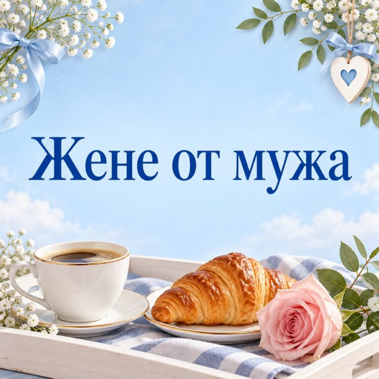 Жене от мужа - открытка с поздравлением жене