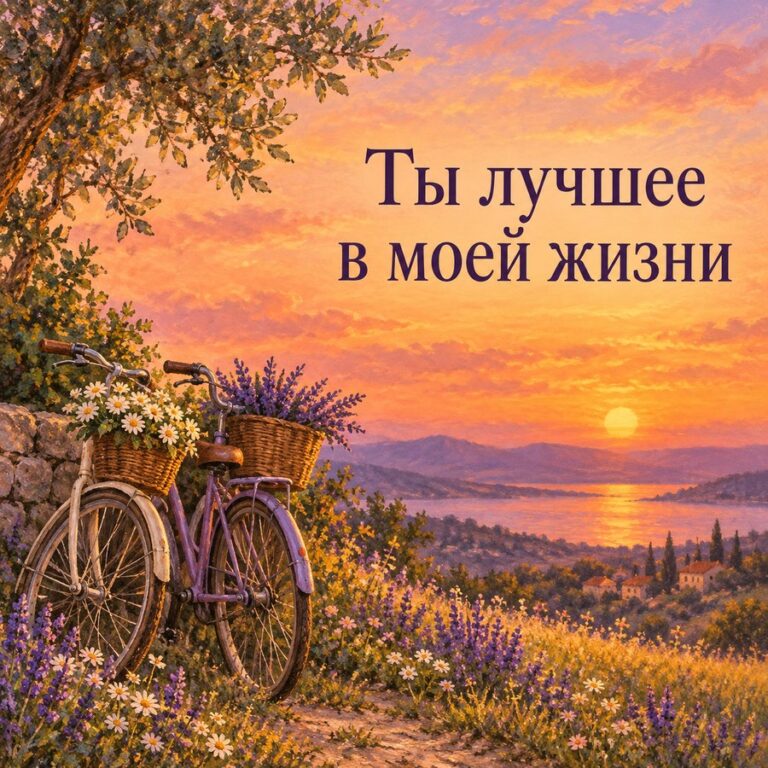 Ты лучшее в моей жизни - открытка с поздравлением жене