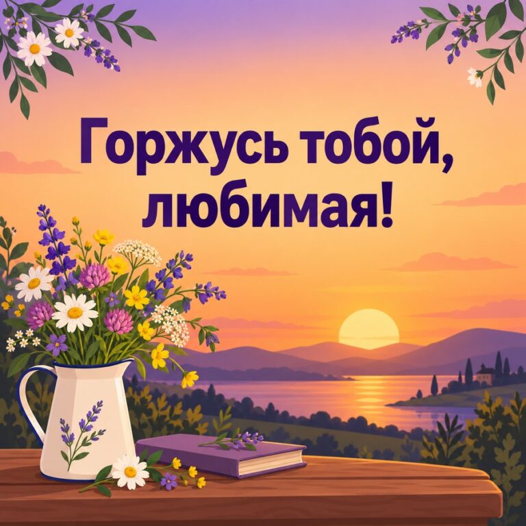 Горжусь тобой, любимая! - открытка с поздравлением жене