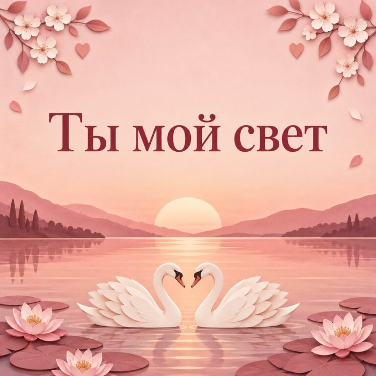 Ты мой свет - открытка с поздравлением жене