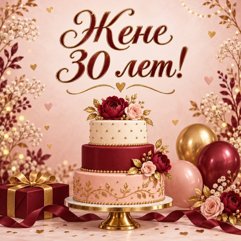 Жене 30 лет! - открытка с поздравлением жене