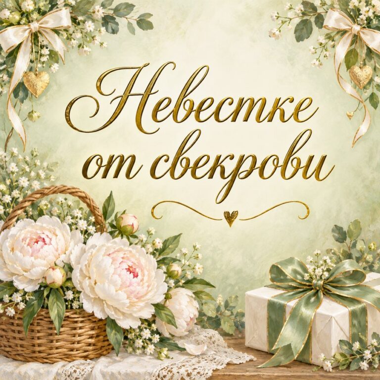 Невестке от свекрови - открытка с поздравлением жене