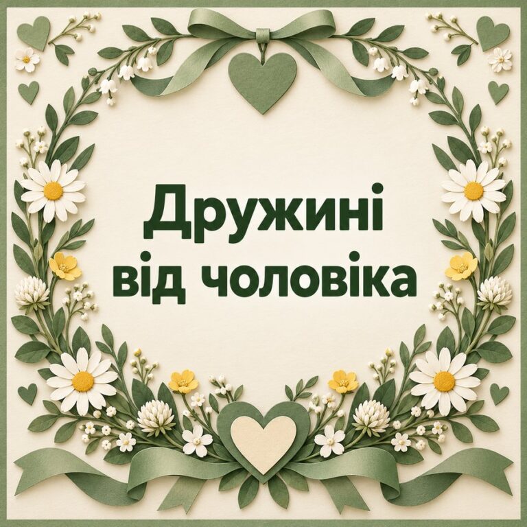 Дружині від чоловіка - открытка с поздравлением жене