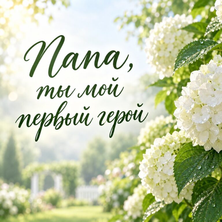 Папа, ты мой первый герой - открытка с поздравлением папе