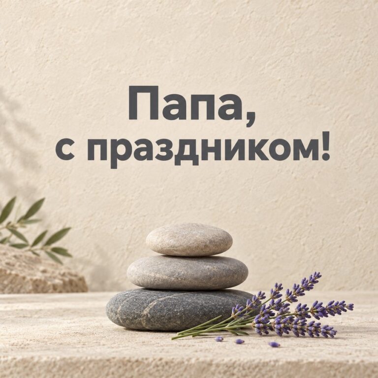 Папа, с праздником! - открытка с поздравлением папе