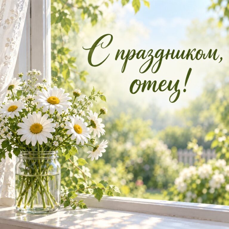 С праздником, отец! - открытка с поздравлением папе