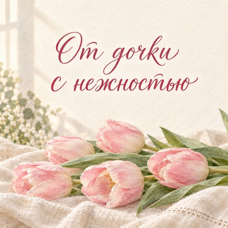 От дочки с нежностью - открытка с поздравлением папе