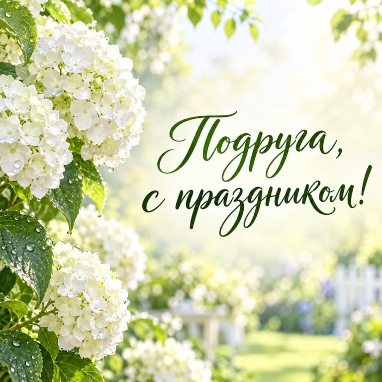 Подруга, с праздником! - открытка с поздравлением подруге