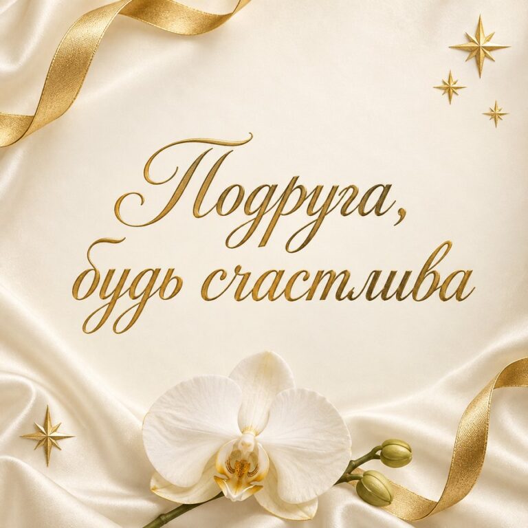 Подруга, будь счастлива - открытка с поздравлением подруге