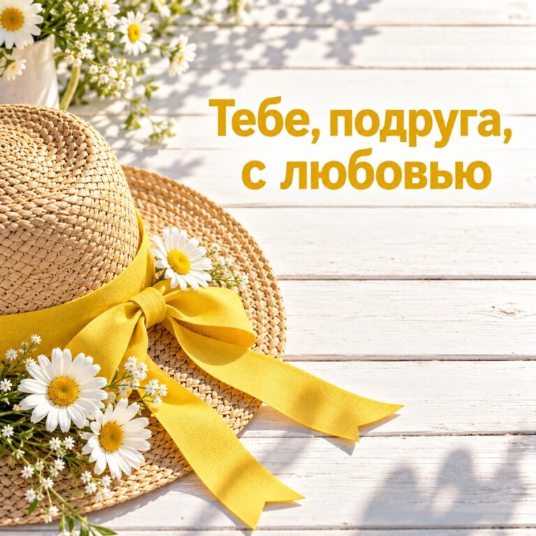 Тебе, подруга, с любовью - открытка с поздравлением подруге