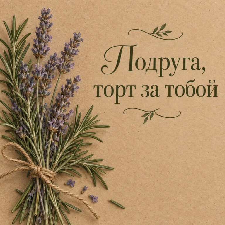 Подруга, торт за тобой - открытка с поздравлением подруге