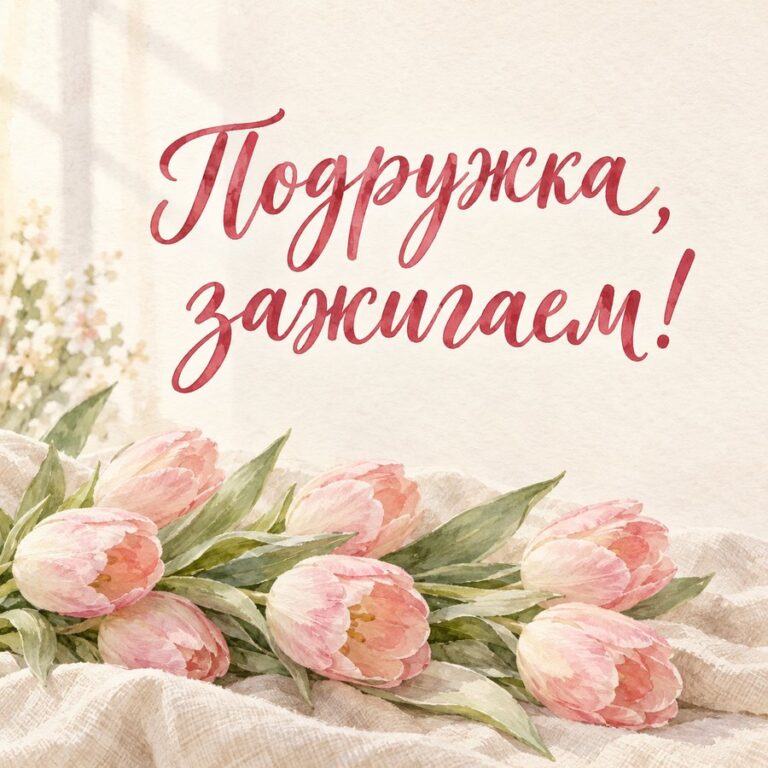 Подружка, зажигаем! - открытка с поздравлением подруге